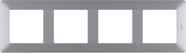 

LEGRAND Valena Life 754134 рамка четырехместная алюминий, Серебристый, LEGRAND Valena Life 754134 рамка четырехместная алюминий
