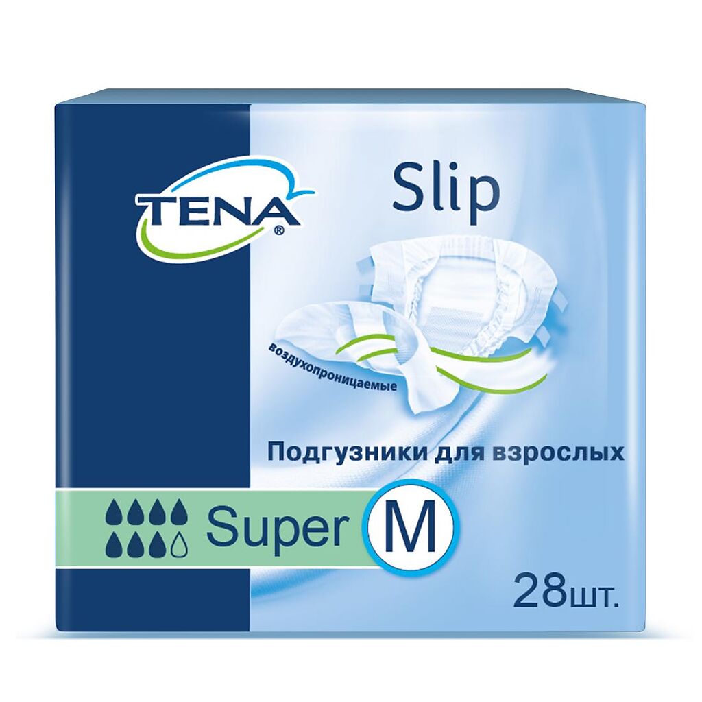 Купить Подгузники для взрослых Tena Slip Super р.M 73-122 см 28 шт.