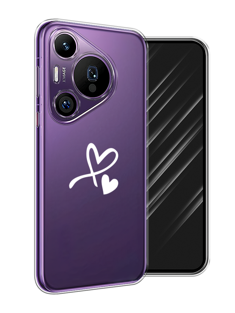 

Чехол Awog на Huawei Pura 70 Pro/70 Pro Plus "Сердечко минимализм", Белый, 6124150-1