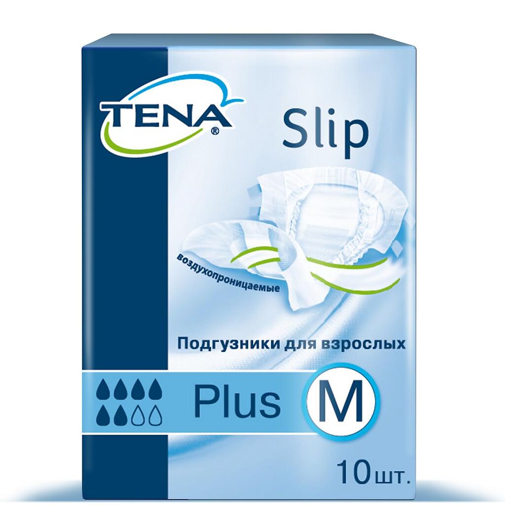 Купить Подгузники для взрослых Tena Slip Plus р.M 70-110 см 10 шт.