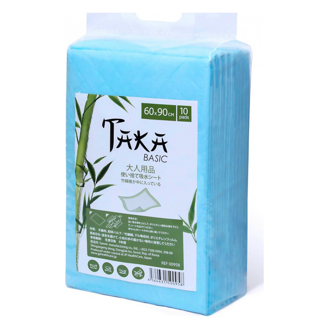 

Пеленки впитывающие для взрослых Taka Basic бамбуковые эконом 60x90 10 шт., Basic