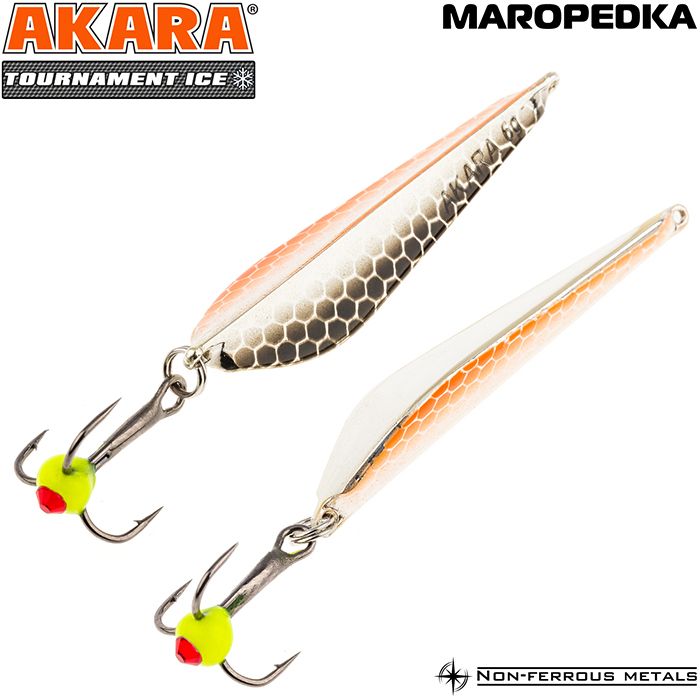

Блесна Akara Tournament Ice ATI-MAR-75-21SIL маропедка 11 гр 75 мм, Tournament Ice