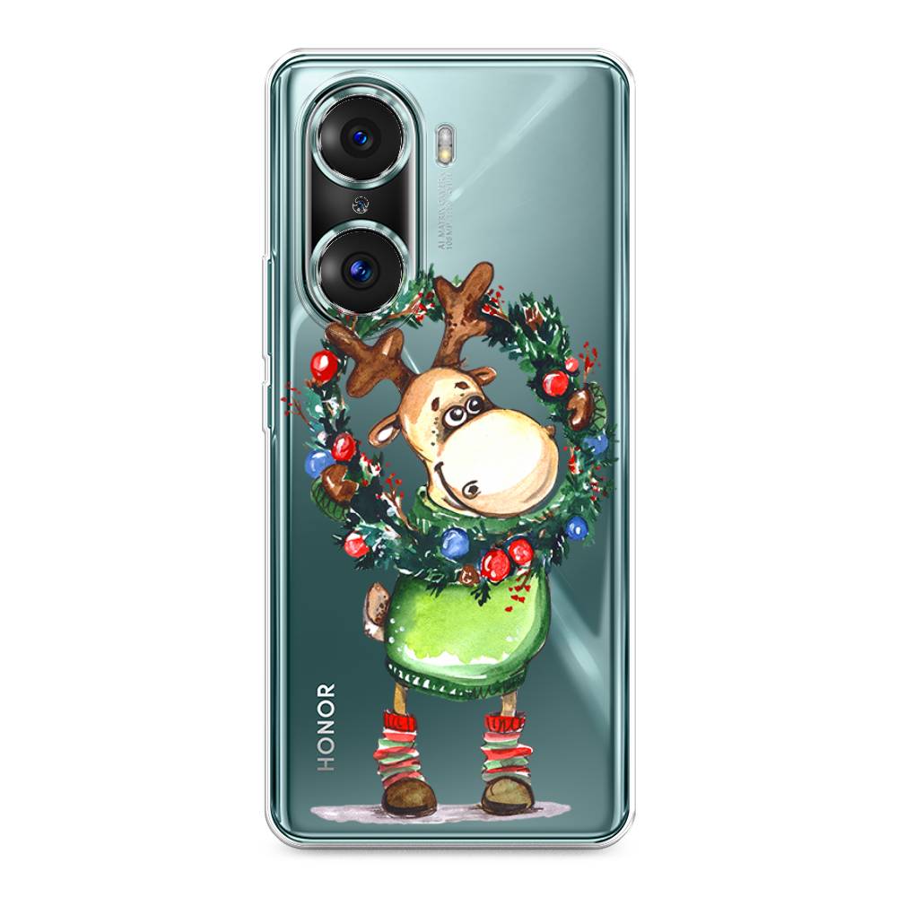 

Чехол на Honor 60 Pro "Олень с новогодним венком", 6106750-4