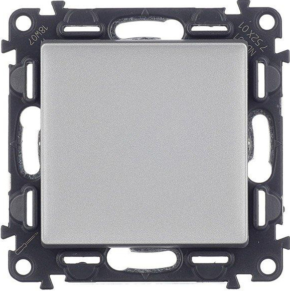 

LEGRAND Valena Life 752601 выключатель одноклавишный с/у алюминий, Серебристый, LEGRAND Valena Life 752601 выключатель одноклавишный с/у алюминий