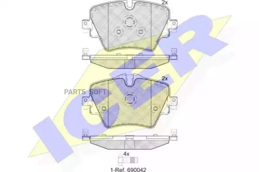 

Колодки Передние Bmw 1-F40 2-F45/F46 X1-F48/F49 X2-F39 Mini F54/F60 Icer 182216 Icer арт.