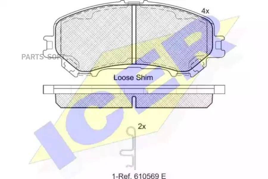 

Колодки Передние Nissan Qashqai (J11) 2013-> Icer 182181 Icer арт. 182181