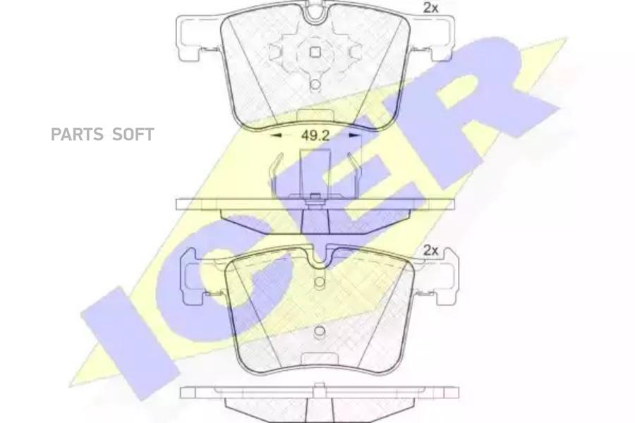 

Колодки Передние Bmw X3 F25 Icer 182020 Icer арт. 182020