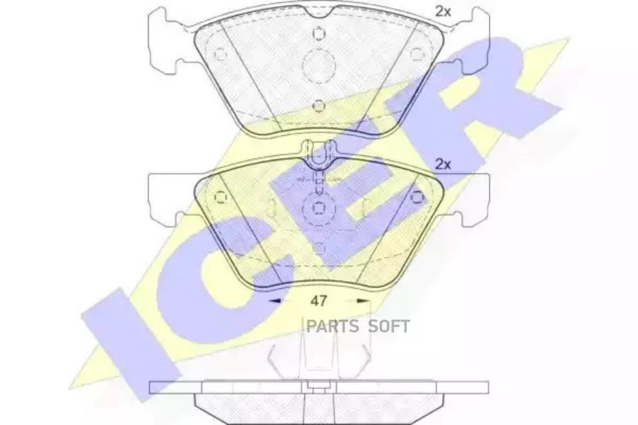 

Колодки Передние Mb W210/211 Icer 181159 Icer арт. 181159