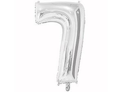 

1207-3664 Шар К ЦИФРА 7 26" Silver (цена за 1 шт.)