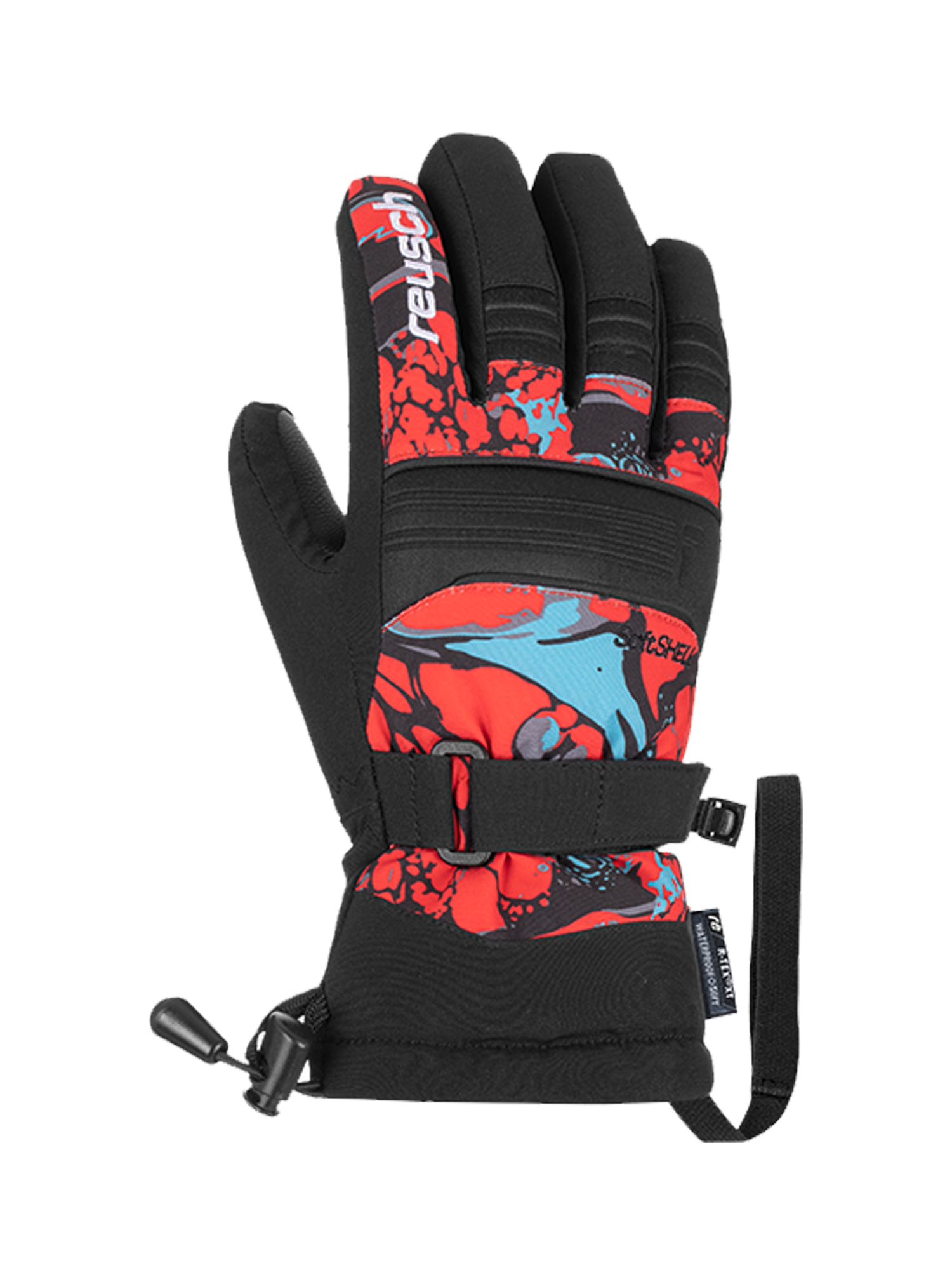 Перчатки детские Reusch Kondor R-Tex Xt Junior, голубой-красный-черный, 14 голубой,  красный,  черный