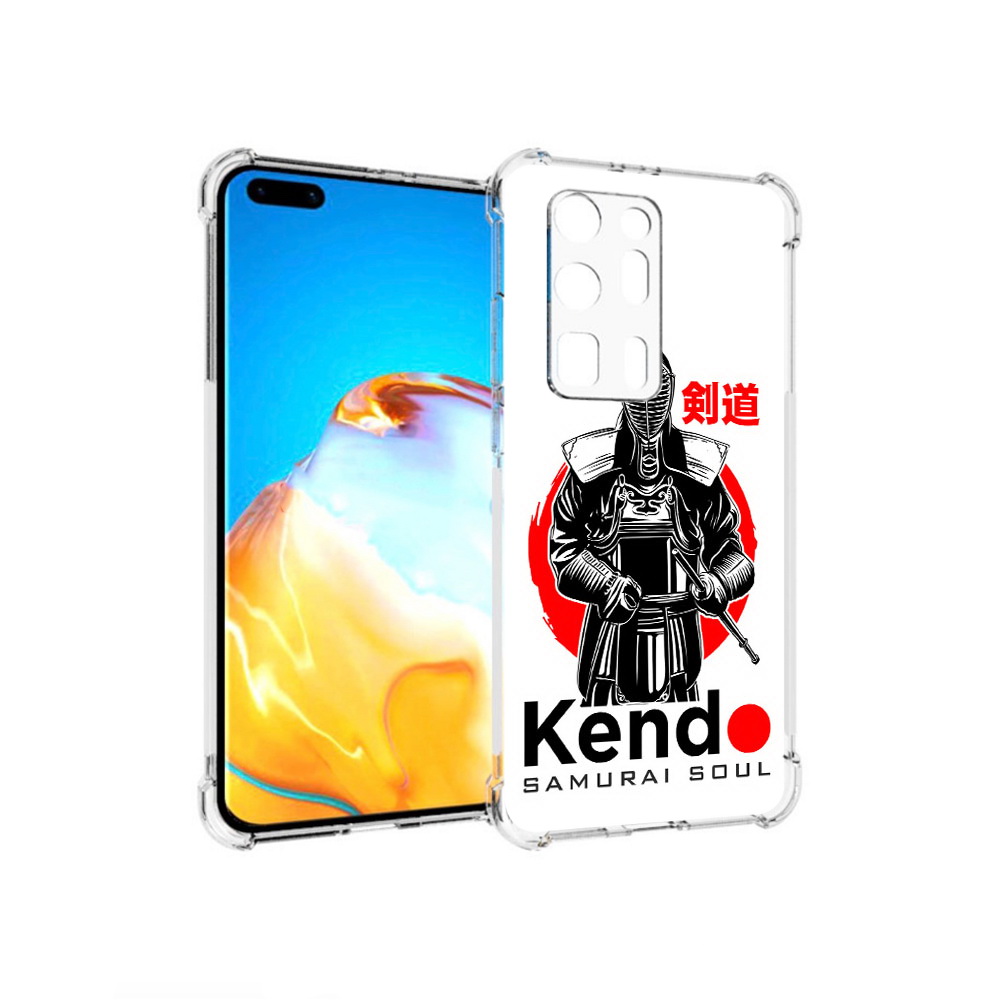 

Чехол MyPads Tocco для Huawei P40 Pro+ рисованый самурай, Прозрачный, Tocco