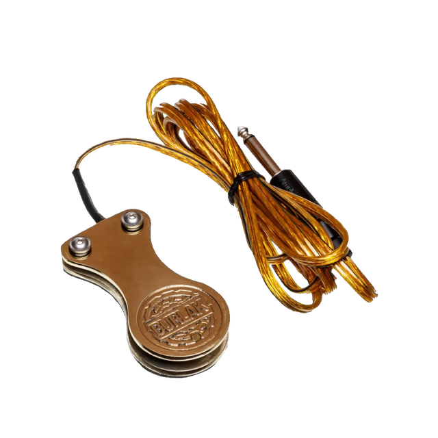 

Педаль для тату машинки со встроенным клип-кордом малая с орнаментом Burlak Footswitch