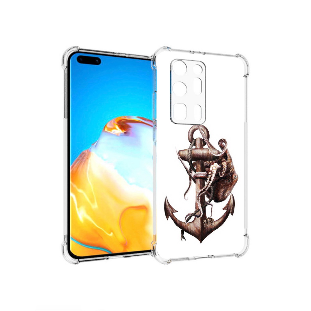 

Чехол MyPads Tocco для Huawei P40 Pro+ ржавый якорь, Прозрачный, Tocco