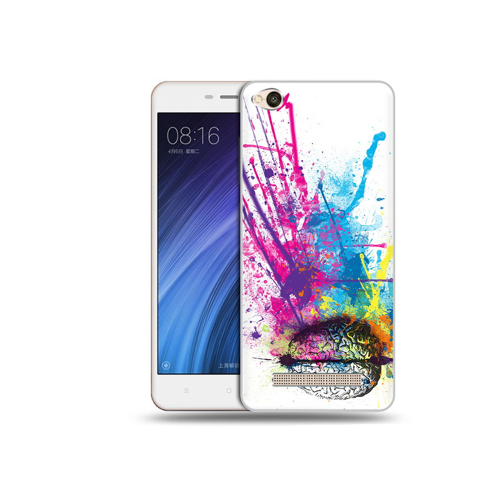 

Чехол MyPads Tocco для Xiaomi Redmi 4A яркий красочный мозг (PT46130.318.710), Прозрачный, Tocco