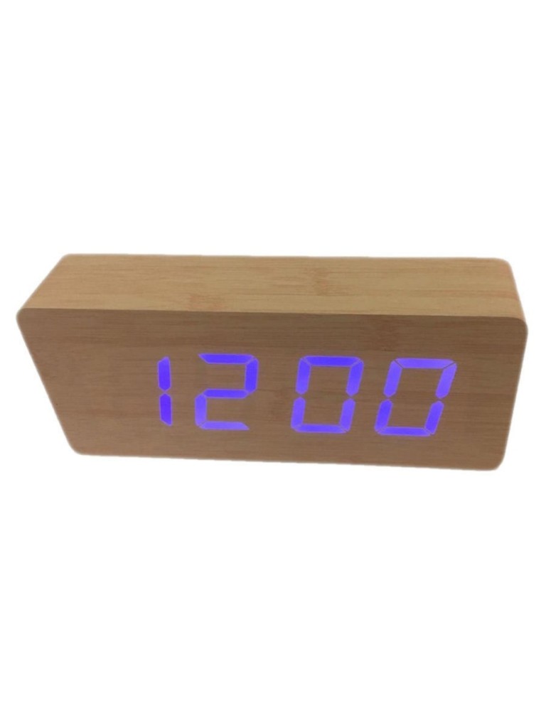 

Часы электронные настольные, цвет символов голубой Ripoma 03900531 21х4,5х9 см