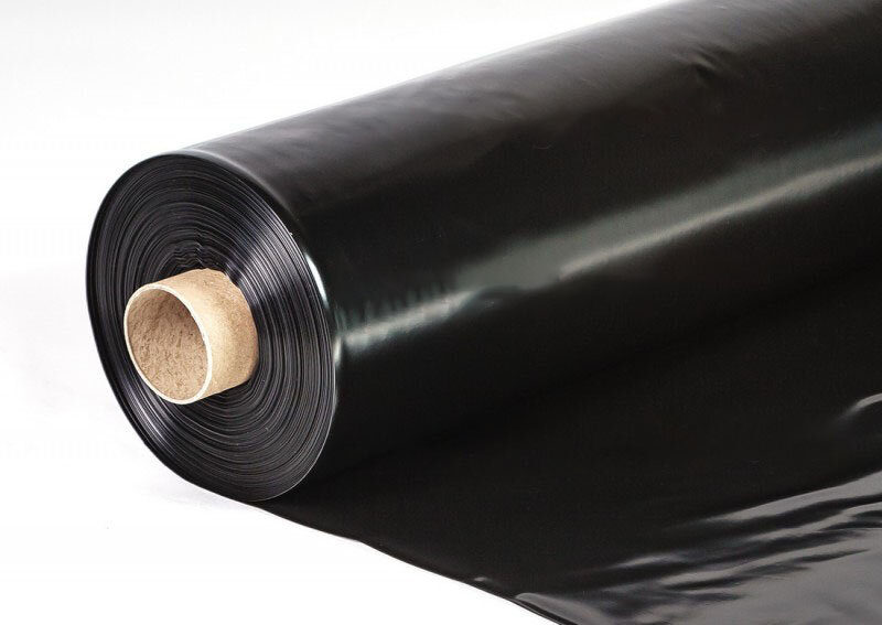 фото Черная полиэтиленовая пленка protent стандарт 150 мкм, 6х65 м,50 кг, рукав 3 м