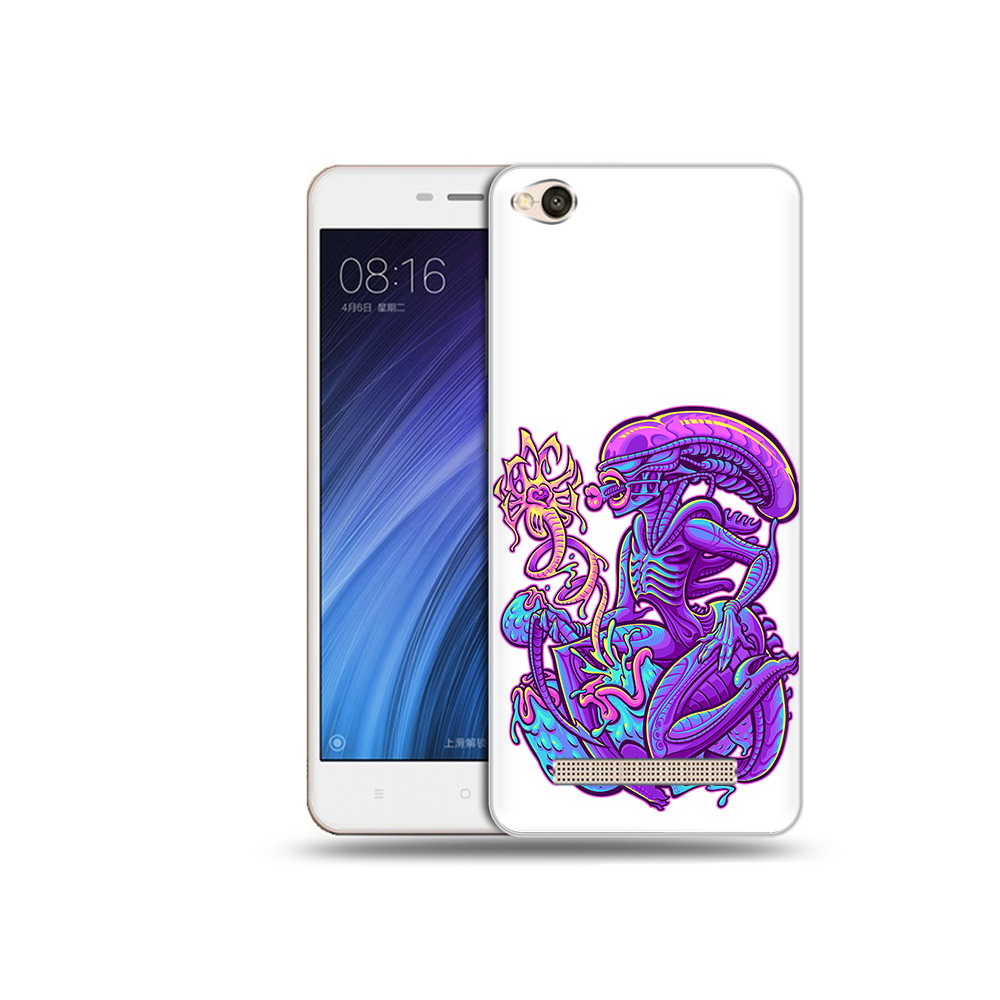 

Чехол MyPads Tocco для Xiaomi Redmi 4A чужой фиолетовый цвет (PT46130.318.693), Прозрачный, Tocco
