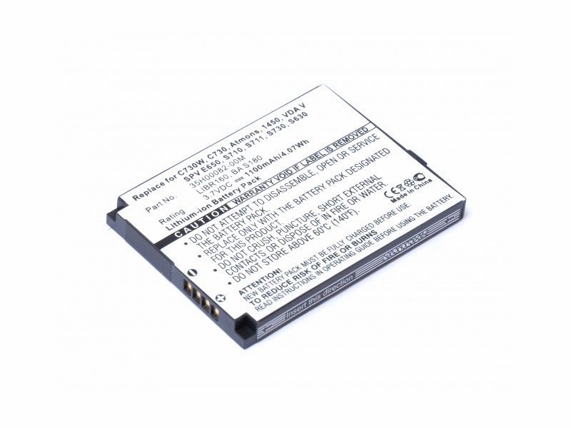 

Аккумулятор для КПК HTC S710, S730 BA S180, LIBR160 1100mAh