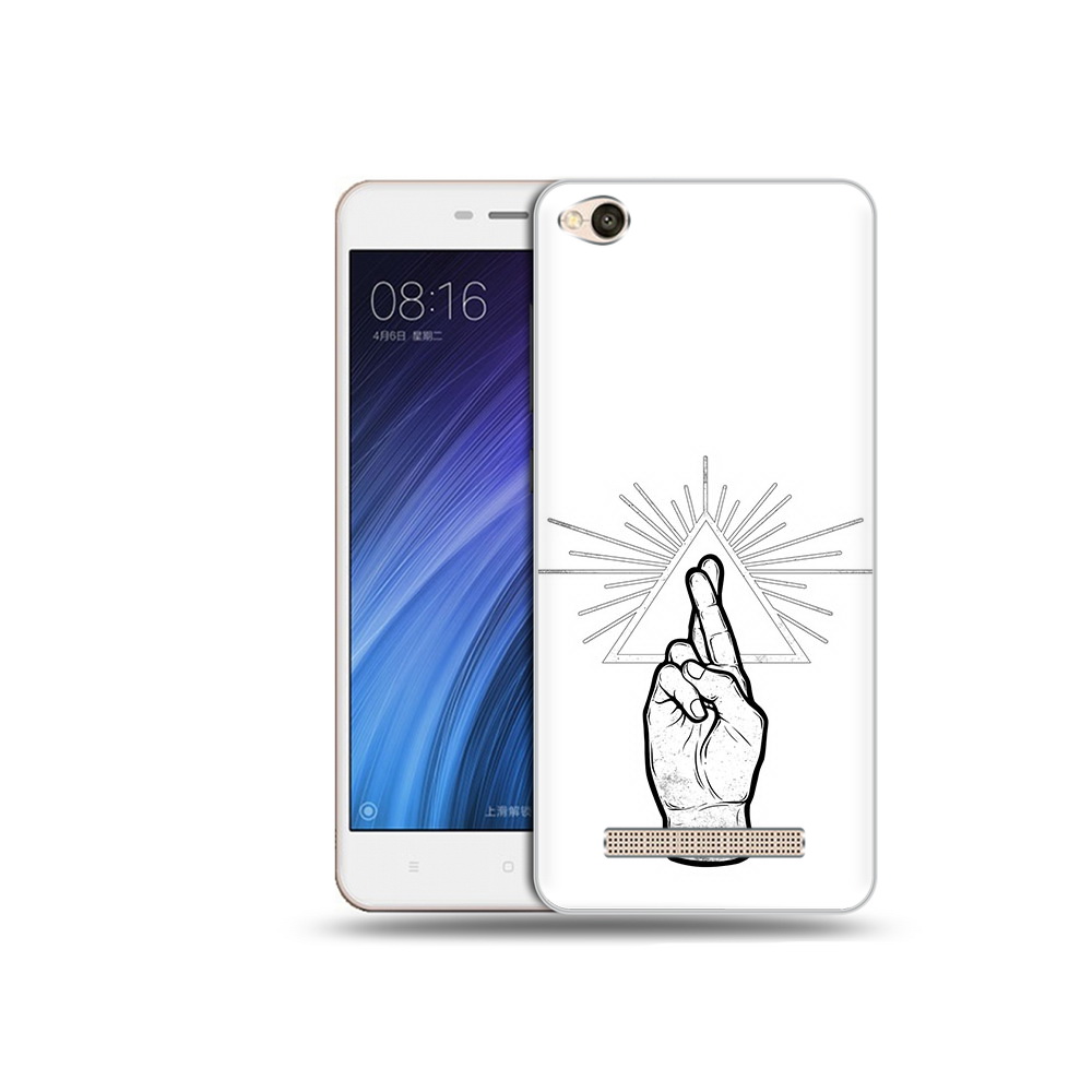 Чехол MyPads Tocco для Xiaomi Redmi 4A черно белая рука (PT46130.318.681)