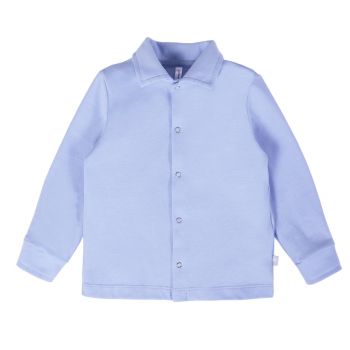 фото Рубашка детская для мальчиков мамуляндия 21-1014-3 база цвет голубой размер 122