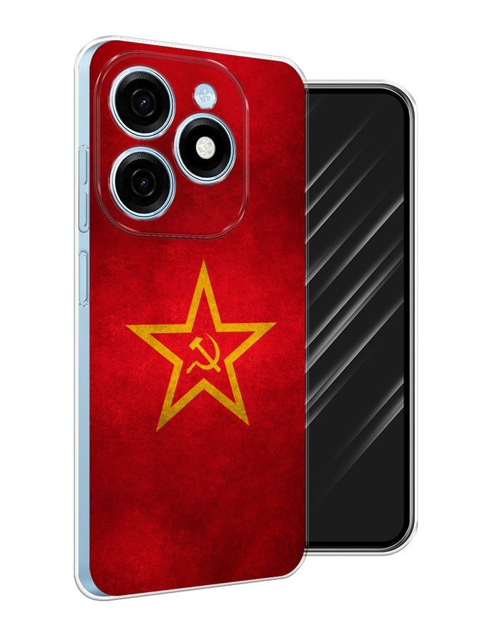 

Чехол Awog на Tecno Spark 20 "Красное знамя", Желтый;красный, 304750-1