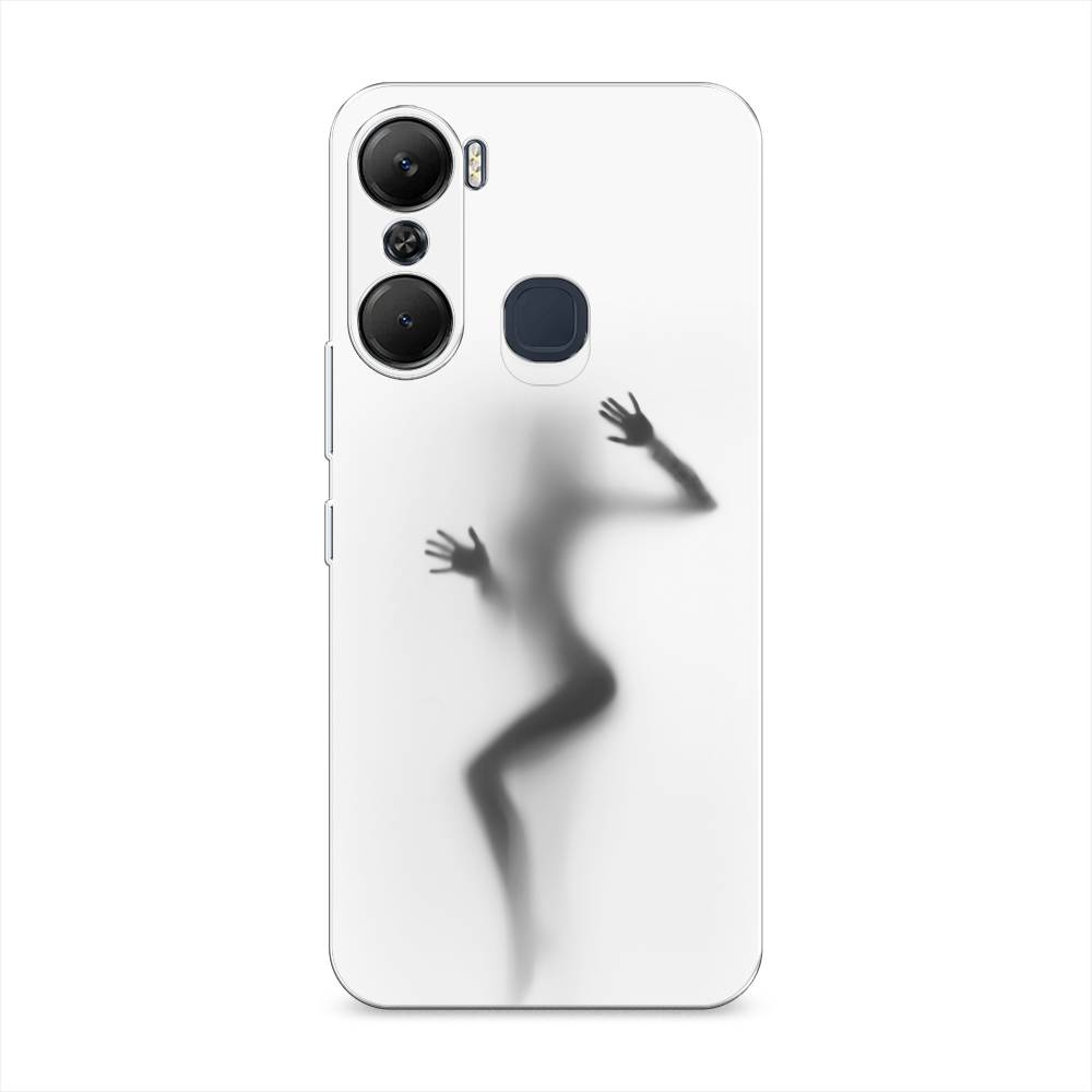 

Чехол Awog на Infinix Hot 12 Pro / Инфиникс Хот 12 Про "Девушка в душе", Серый;белый;черный, 3102450-7
