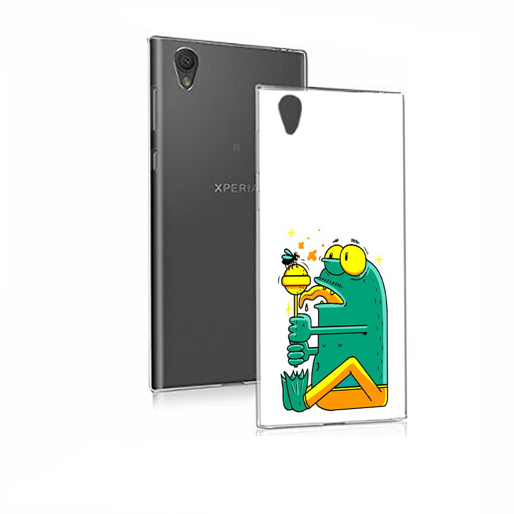 

Чехол MyPads Tocco для Sony Xperia E5 Зеленая лягушка с чупа чупсом (PT50363.248.85), Прозрачный, Tocco