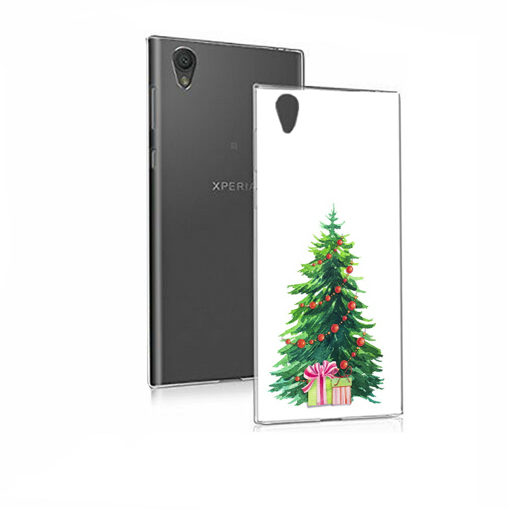 

Чехол MyPads Tocco для Sony Xperia E5 Елка новогодняя с подарками акварель, Прозрачный, Tocco