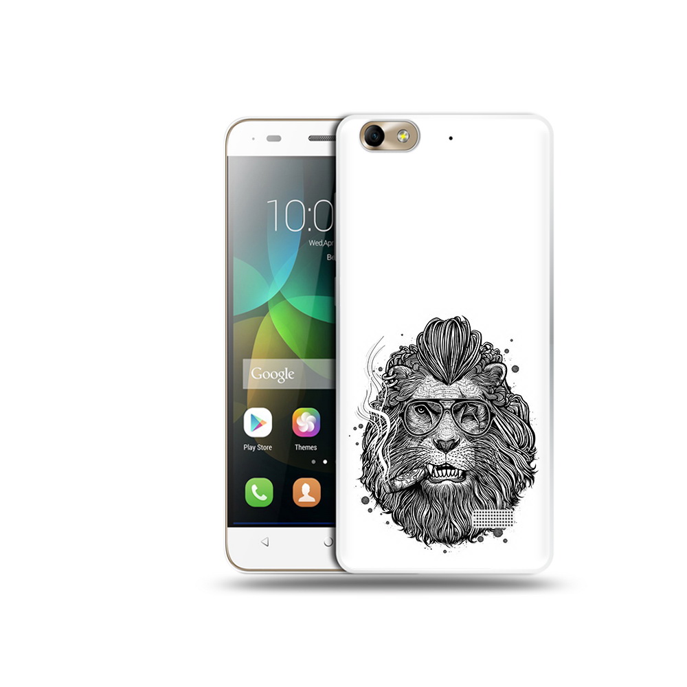 

Чехол MyPads Tocco для Honor 4C курящий лев (PT10946.43.432), Прозрачный, Tocco