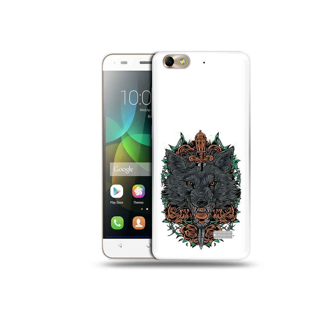 

Чехол MyPads Tocco для Honor 4C красивый злой волк (PT10946.43.409), Прозрачный, Tocco