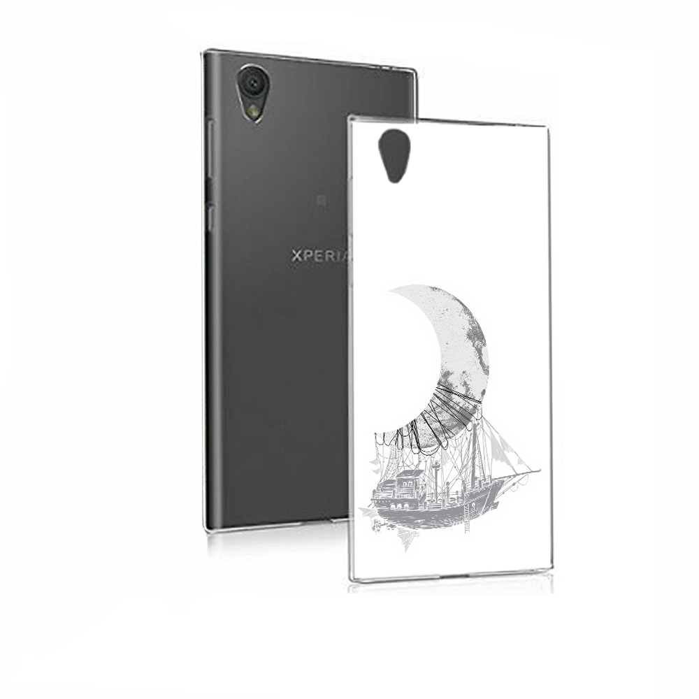 

Чехол MyPads Tocco для Sony Xperia E5 черно белый корабль полумесяц (PT50363.248.684), Прозрачный, Tocco