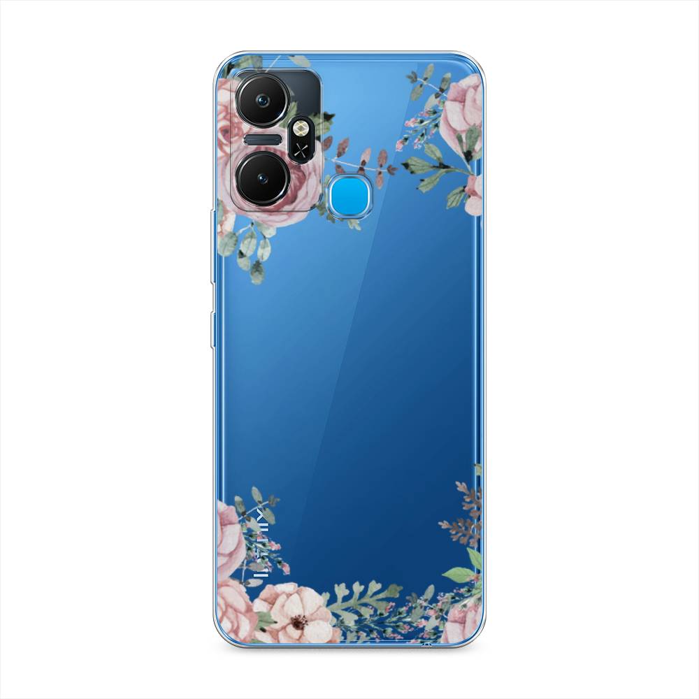

Чехол Awog "Нежные розы акварель" на Infinix Smart 6 Plus / Инфиникс Смарт 6 Плюс, Прозрачный;розовый;зеленый, 3102350-8