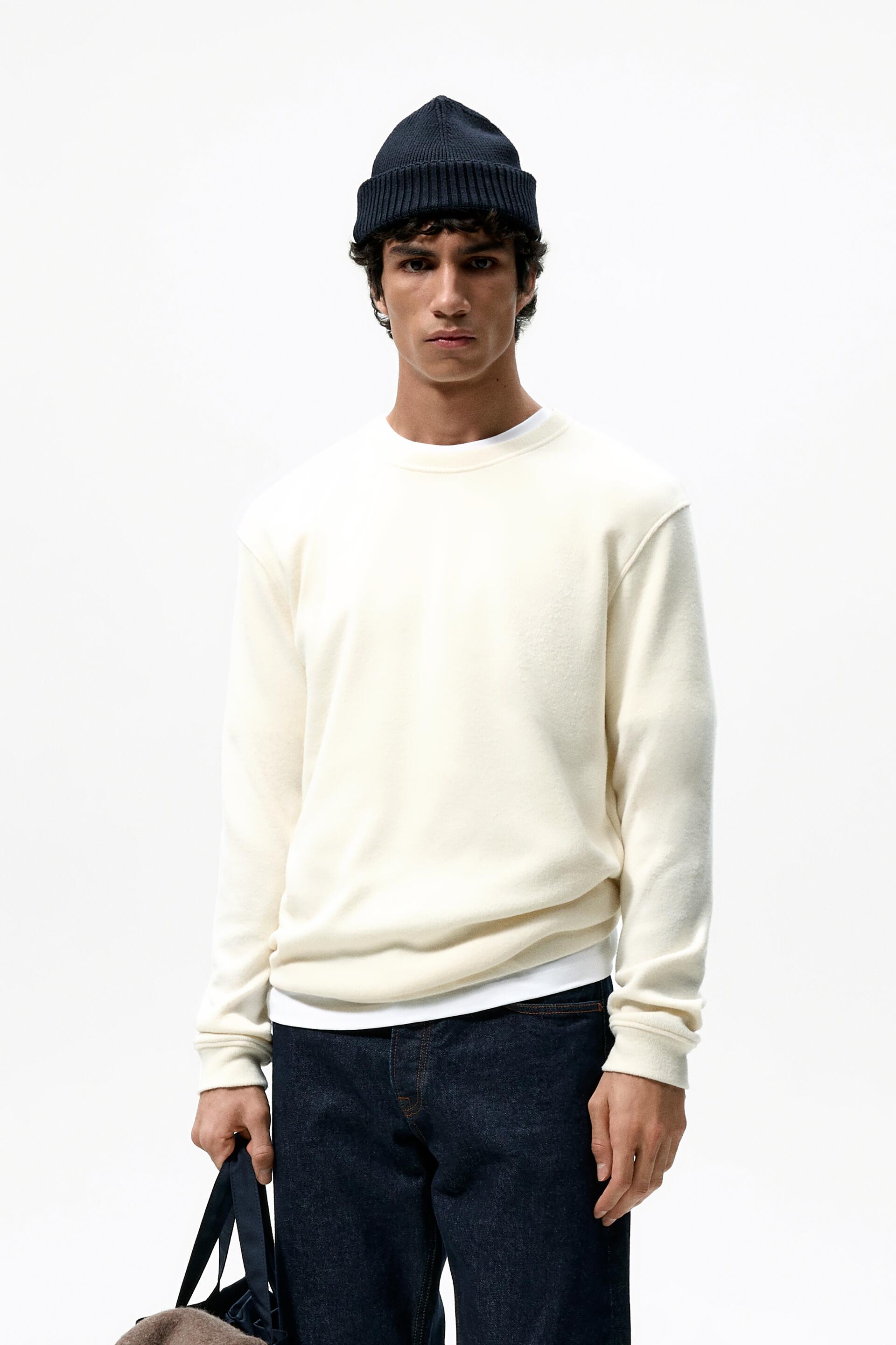 

Лонгслив мужской ZARA 02795400 белый M, 02795400