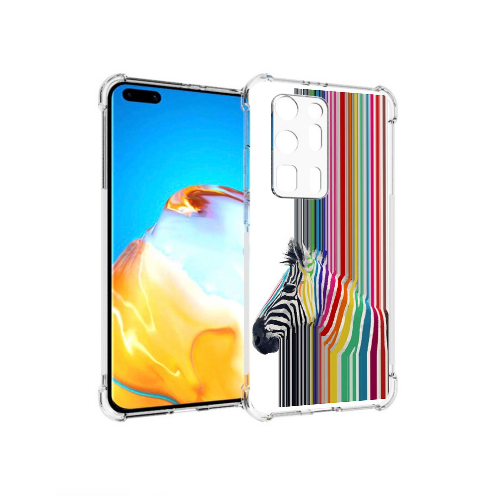 

Чехол MyPads Tocco для Huawei P40 Pro+ радужная зебра, Прозрачный, Tocco