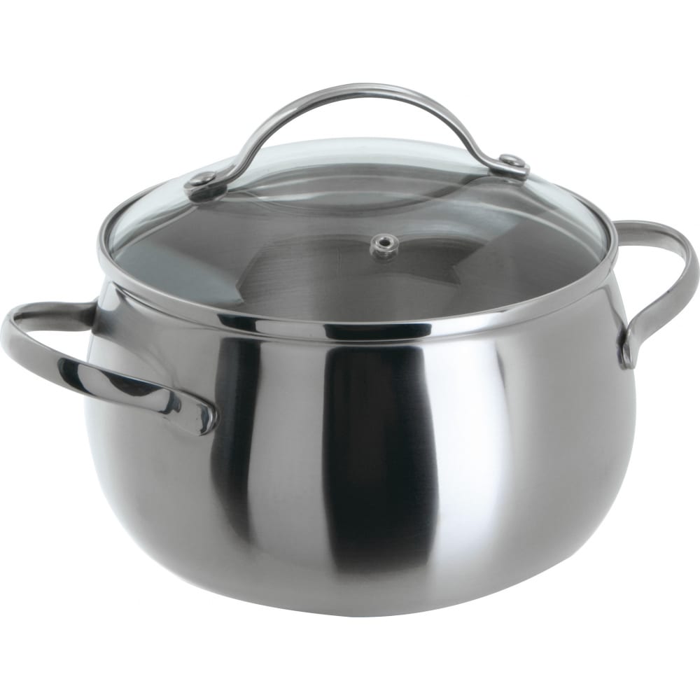 

Regent inox Кастрюля 6,7л Linea APPLE индукция 93-D-4, Серебристый