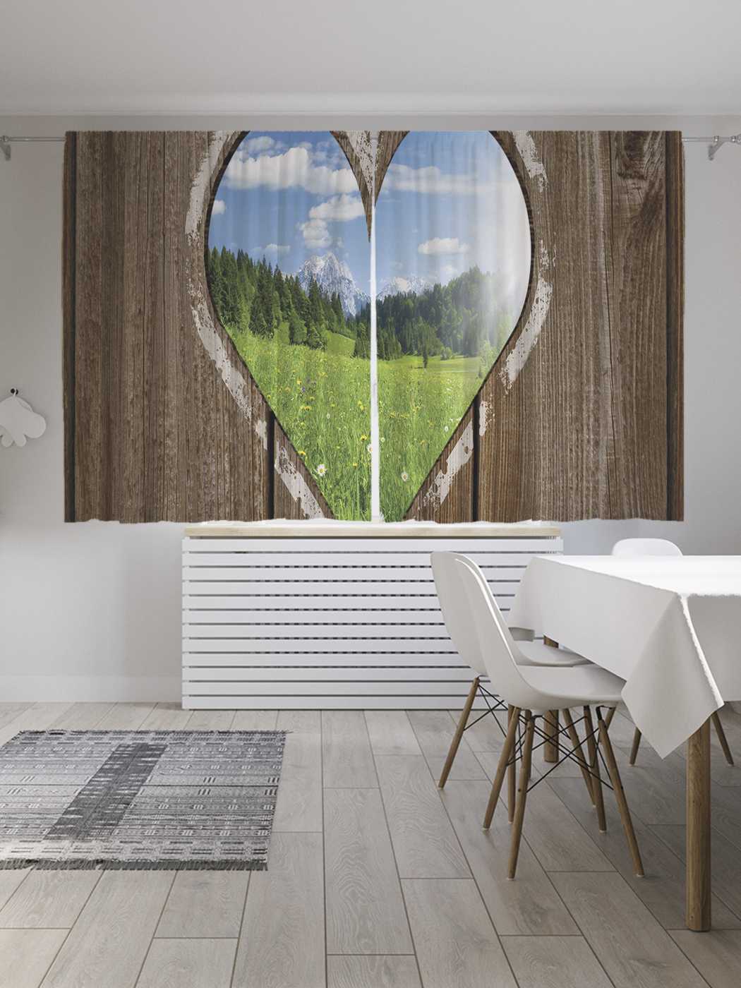 

Шторы JoyArty с фотопечатью "Окошко из клозета" из сатена, 290х180 см, Окошко из клозета