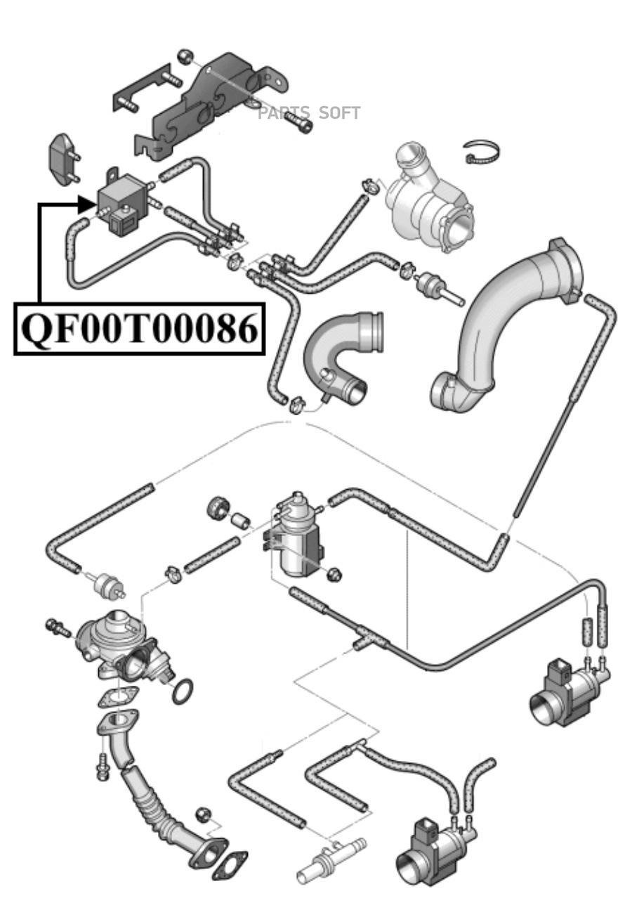 

QUATTRO FRENI QF00T00086 Клапан упр.давления VW PASSAT 96-00,GOLF 93-02/AUDI A4 95-01 1шт