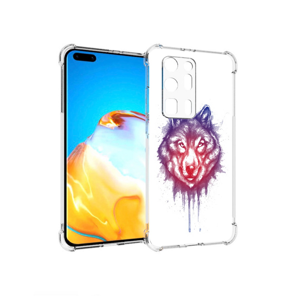 

Чехол MyPads Tocco для Huawei P40 Pro+ пушистый волк, Прозрачный, Tocco