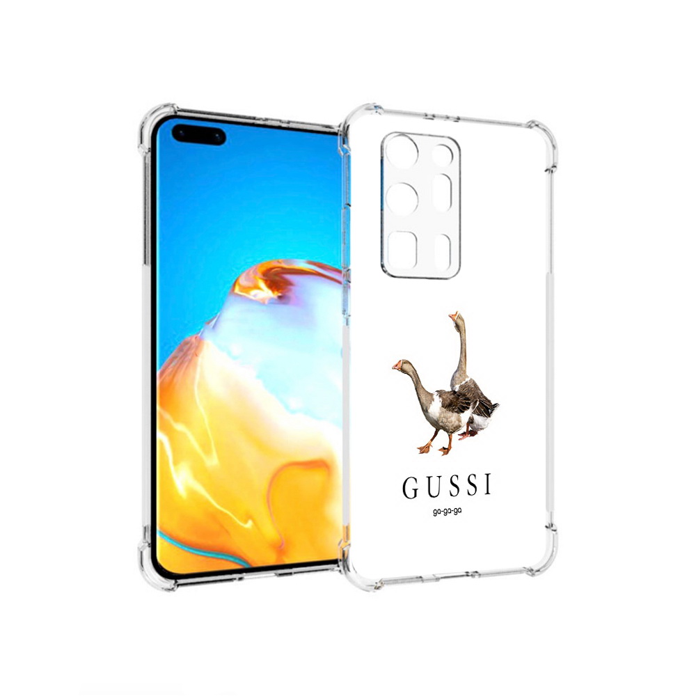 

Чехол MyPads Tocco для Huawei P40 Pro+ Гусси бренд, Прозрачный, Tocco