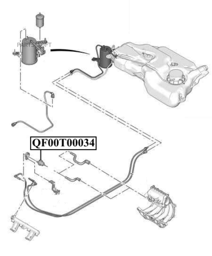 

QUATTRO FRENI QF00T00034 Клапан вент-ии бака CITROEN 1шт