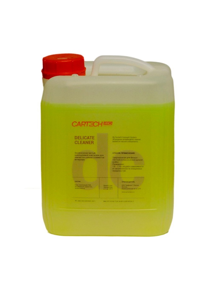 фото Очиститель салона автомобиля cartechpro delicate cleaner 5 кг. dc500