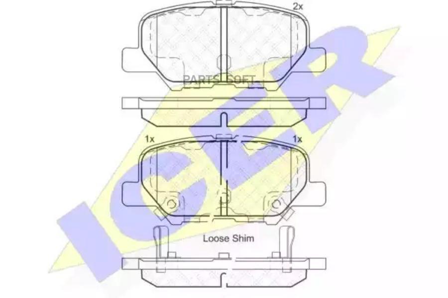 

Колодки Задние Citroen C4/Mazda 6 Iii/Mitsubishi Outlander Iii Icer 182118 Icer арт. 18211