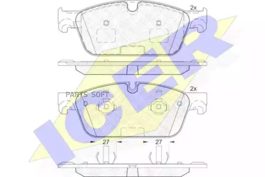 

Колодки Передние Mb W166 Ml/Gl 2011-> Amg-Пакет Icer 182105 Icer арт. 182105