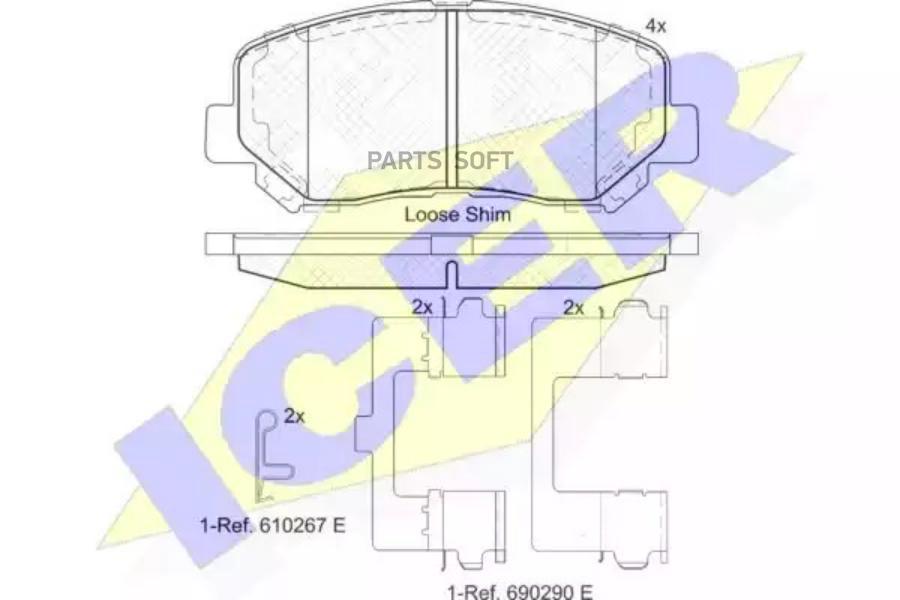 

Колодки Передние Mazda Cx-5 Icer 182055 Icer арт. 182055