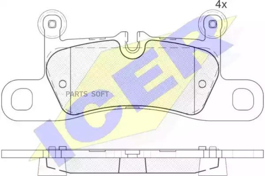 

Колодки Задние Vw Touareg 3.0-4.2 10-/Porsche Cayenne 3.0-4... Icer 181987 Icer арт. 18198