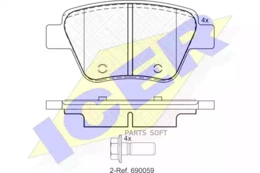 

Колодки Задние Ad Vw Seat Skoda Pa 03->06 Icer 181967 Icer арт. 181967