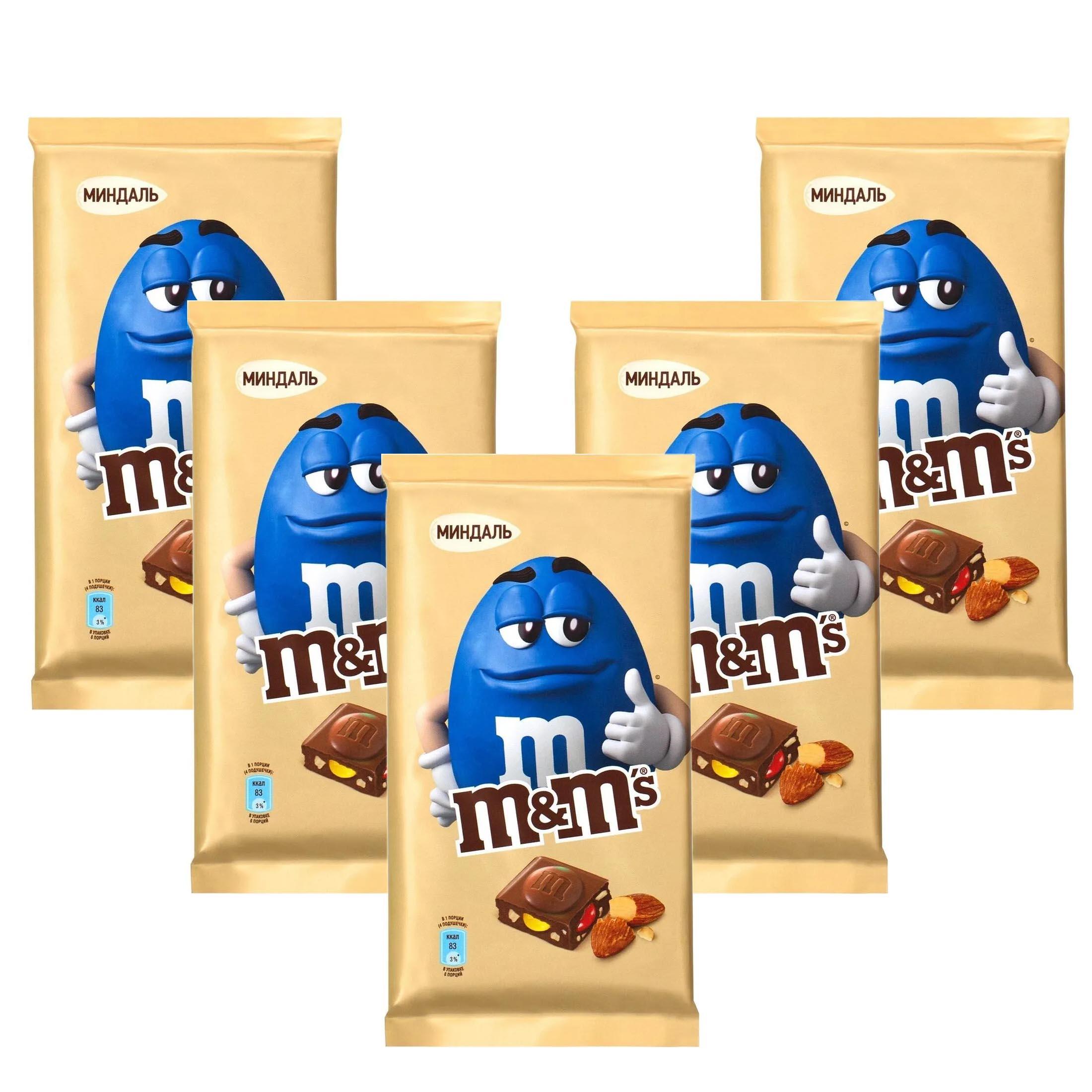 Шоколад m&MS молочный миндаль-драже, 122г
