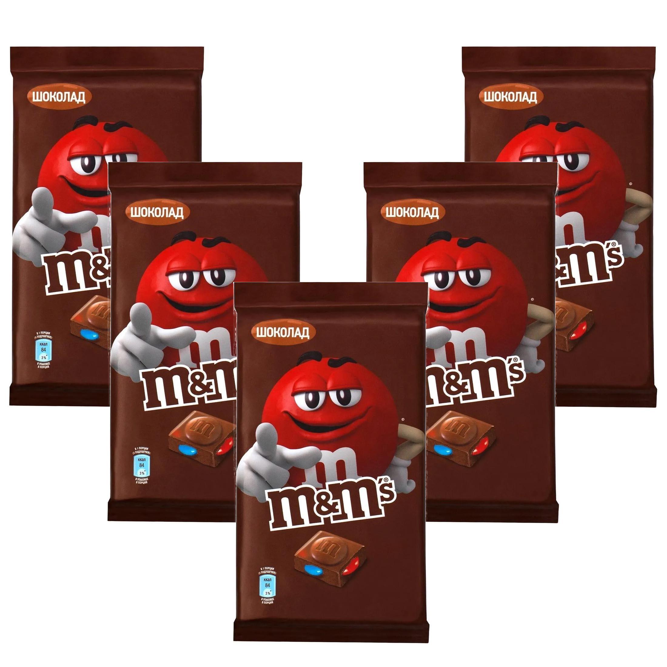 

Молочный шоколад M&M's, Разноцветные драже, Флоу-пак, 125 гр * 5шт.