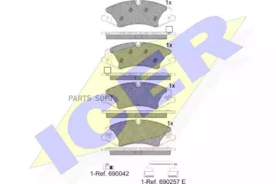 

Колодки Передние Land Rover Range Rover Sport Icer 181957-203 Icer арт. 181957-203