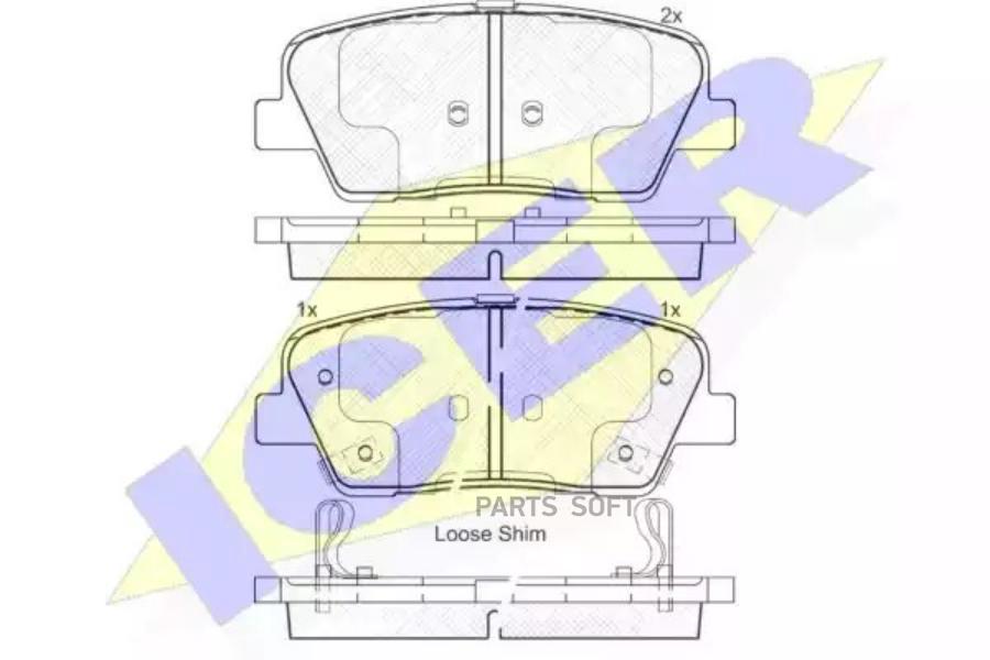 

Колодки Задние Hyundai Santa Fe Iii/Kia Sorento 2009-> Icer 181954 Icer арт. 181954